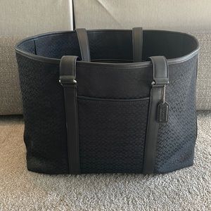 Black Coach large tote bag